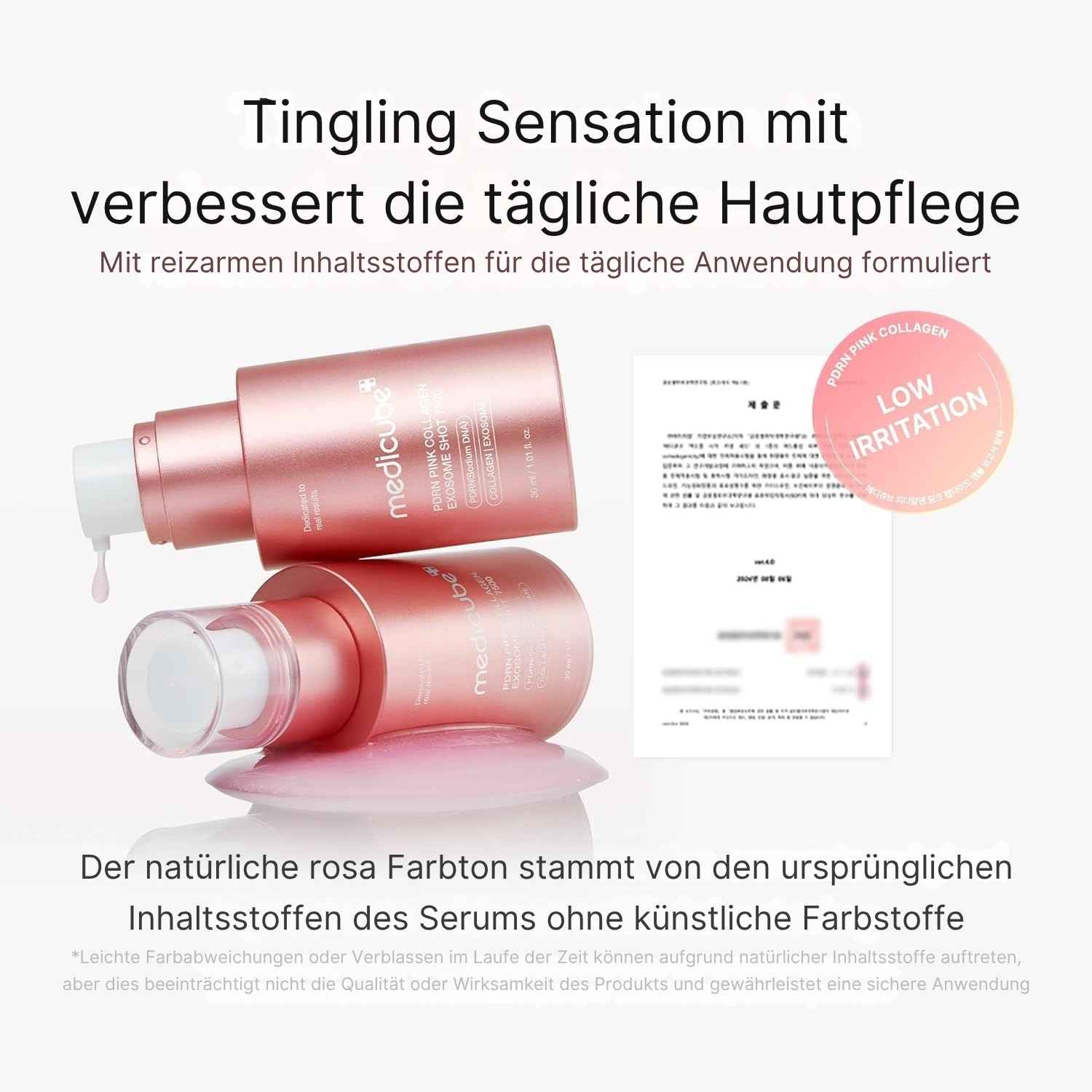 Medicube PDRN Pink Collagen Exosome Shot Serum 7500 K Beauty Hautpflege für strahlende Haut