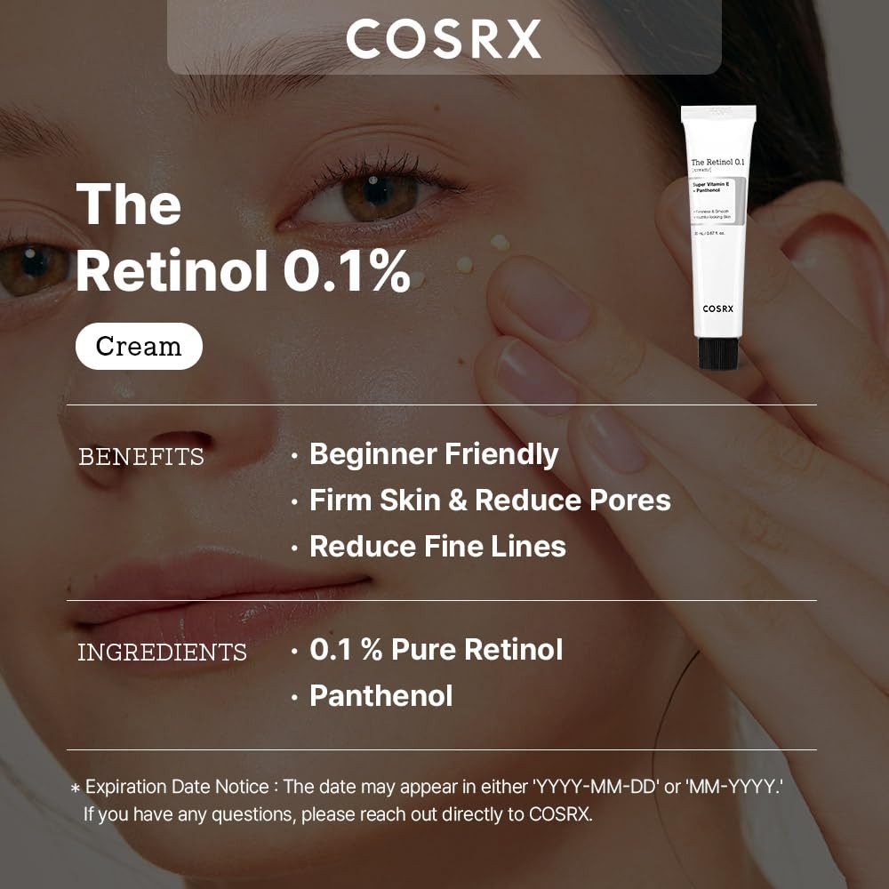 COSRX The Retinol 0.1 Cream 20ml K Beauty Hautpflege für strahlende Haut