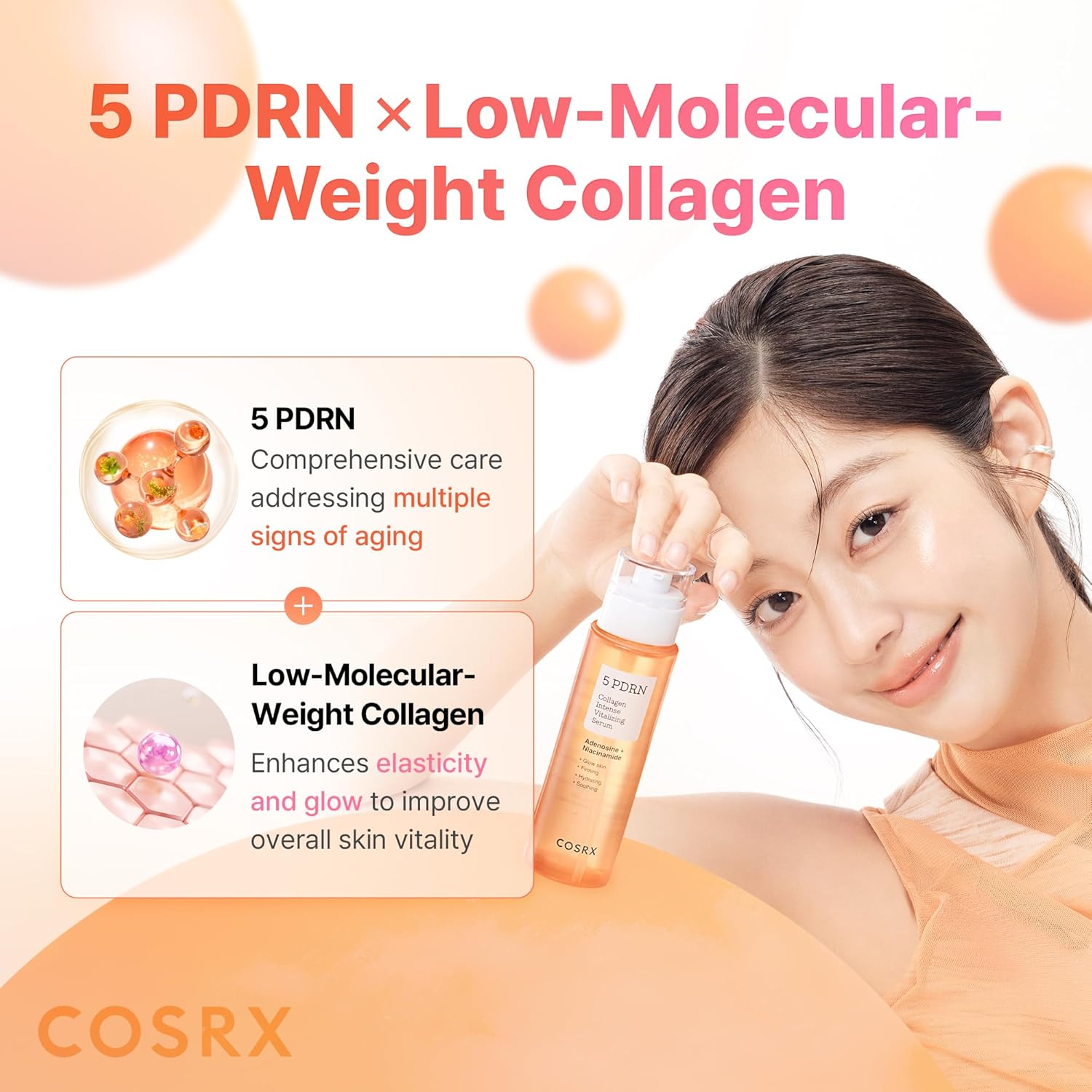 COSRX 5 PDRN Collagen Intense Vitalizing Serum 100ml K Beauty Hautpflege für strahlende Haut