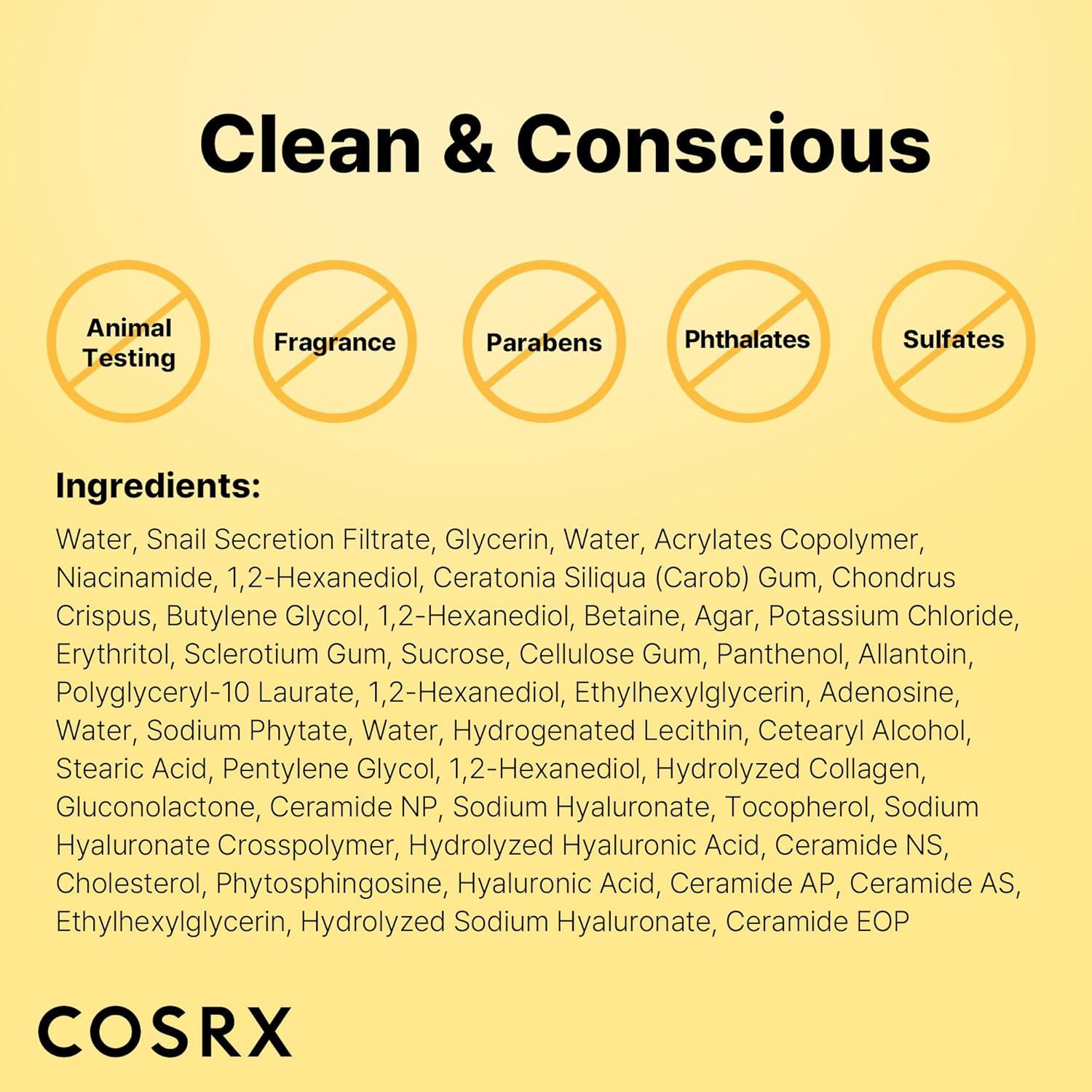 COSRX Advanced Snail Mucin Glass Glow Hydrogel Mask 3St. - Gesichtsmaske K Beauty Hautpflege für strahlende Haut