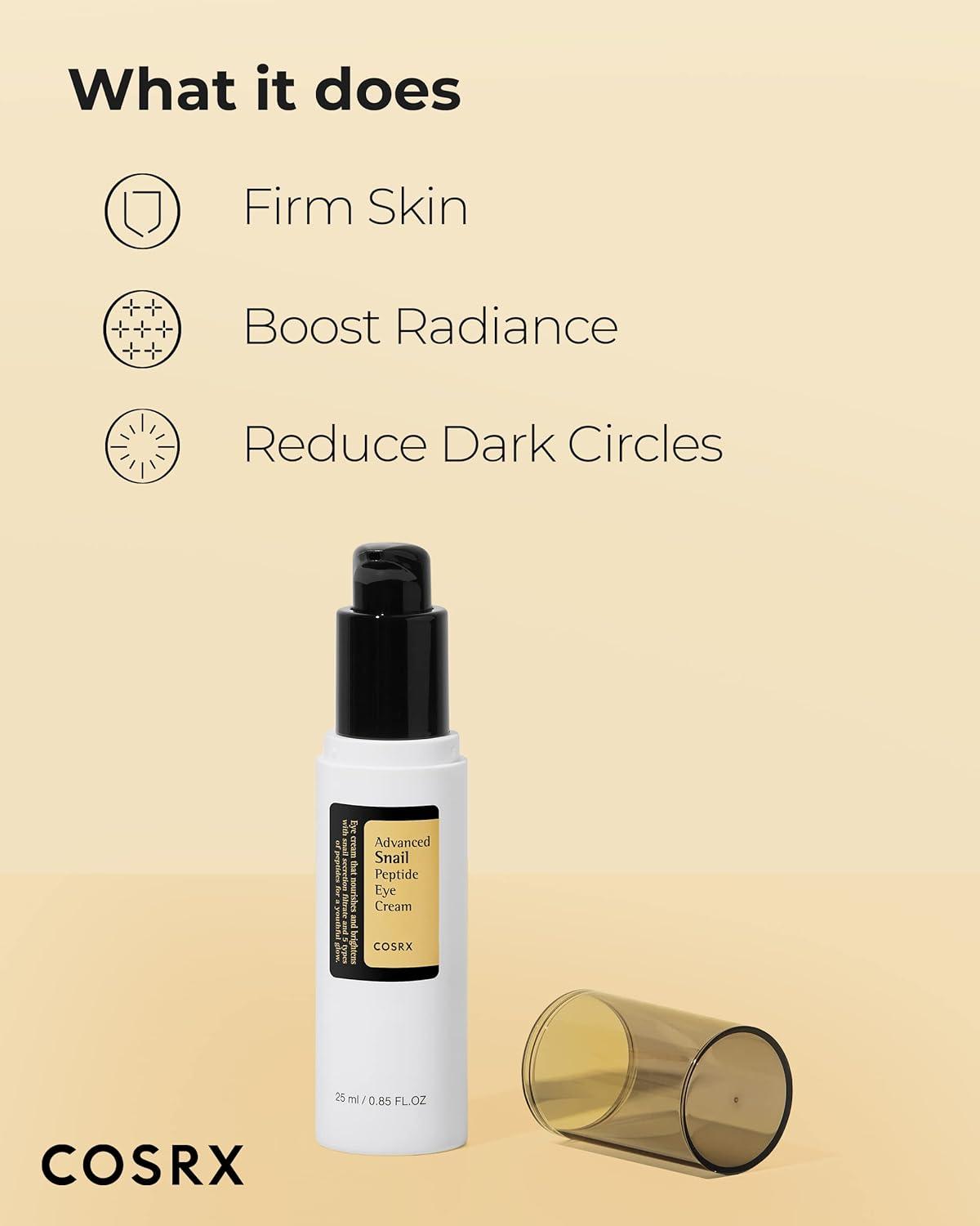 COSRX Advanced Snail Peptide Eye Cream 25ml K Beauty Hautpflege für strahlende Haut