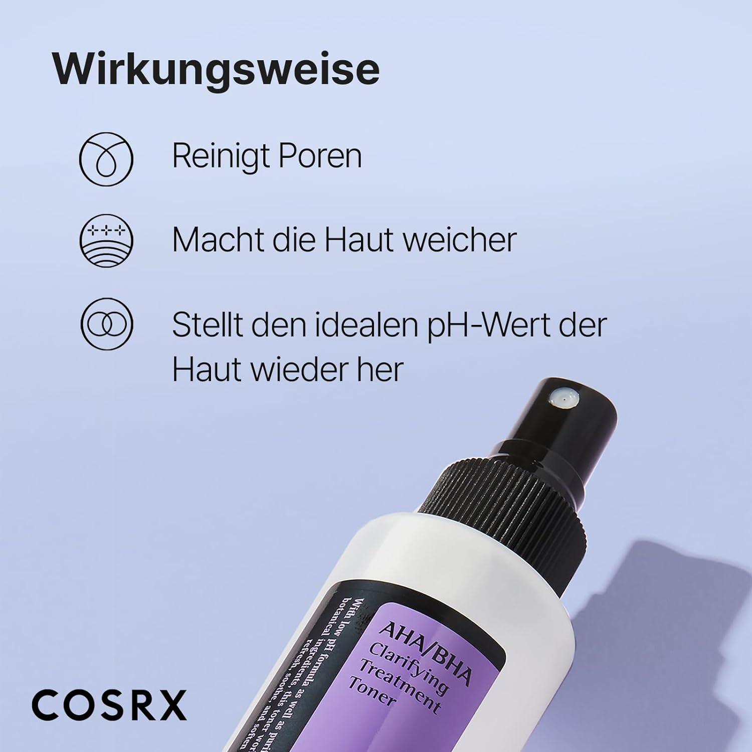 COSRX AHA/BHA Clarifying Treatment Toner 150 ml K Beauty Hautpflege für strahlende Haut