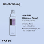 COSRX AHA/BHA Clarifying Treatment Toner 150 ml K Beauty Hautpflege für strahlende Haut