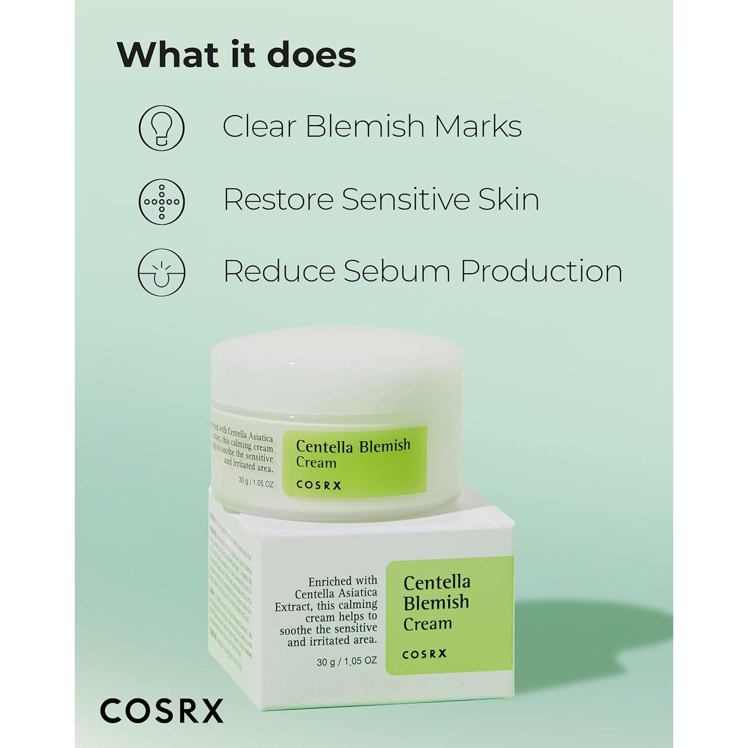 COSRX Centella Blemish Cream 30ml K Beauty Hautpflege für strahlende Haut
