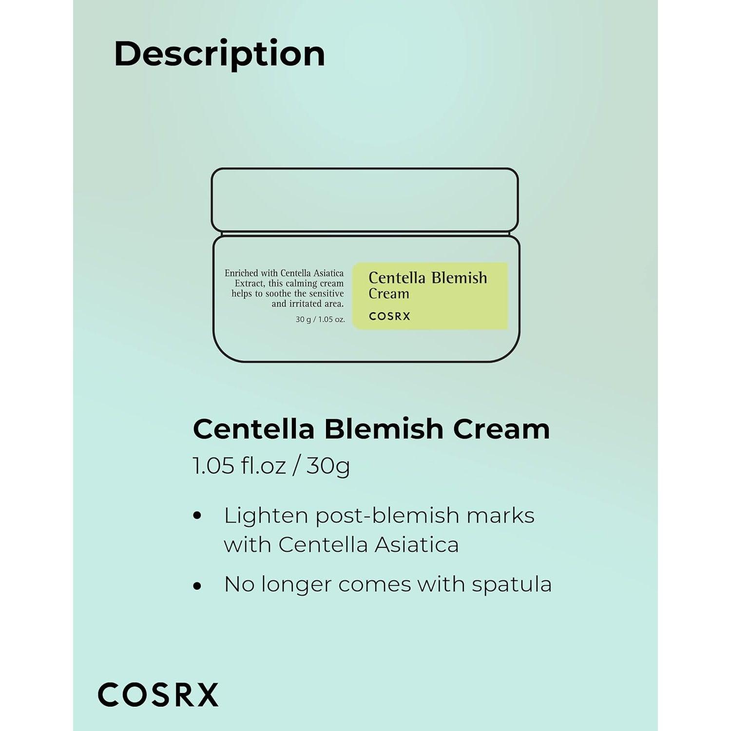 COSRX Centella Blemish Cream 30ml K Beauty Hautpflege für strahlende Haut