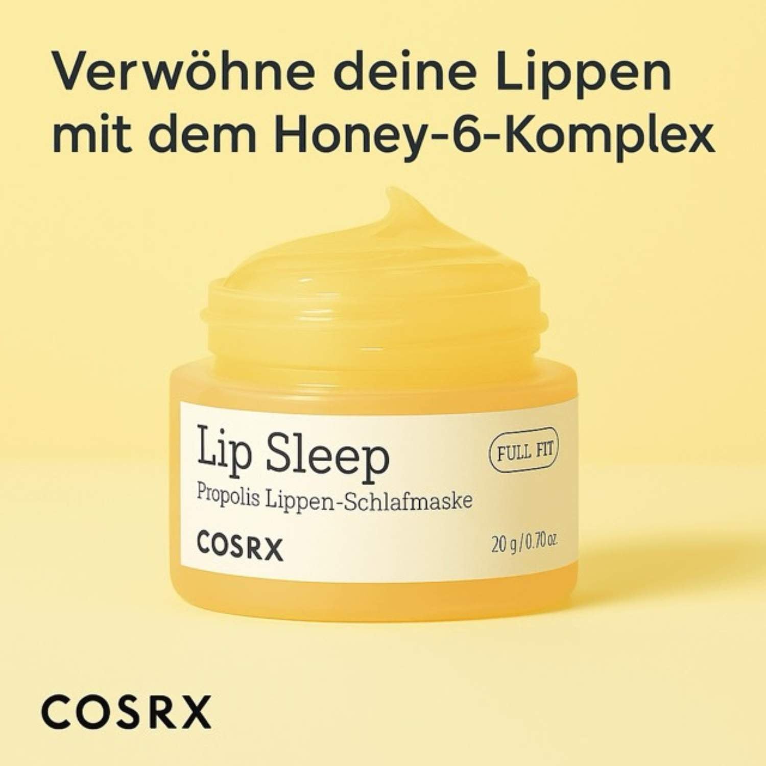 COSRX Full Fit Propolis Lip Sleeping Mask 20g - Lippenmaske K Beauty Hautpflege für strahlende Haut