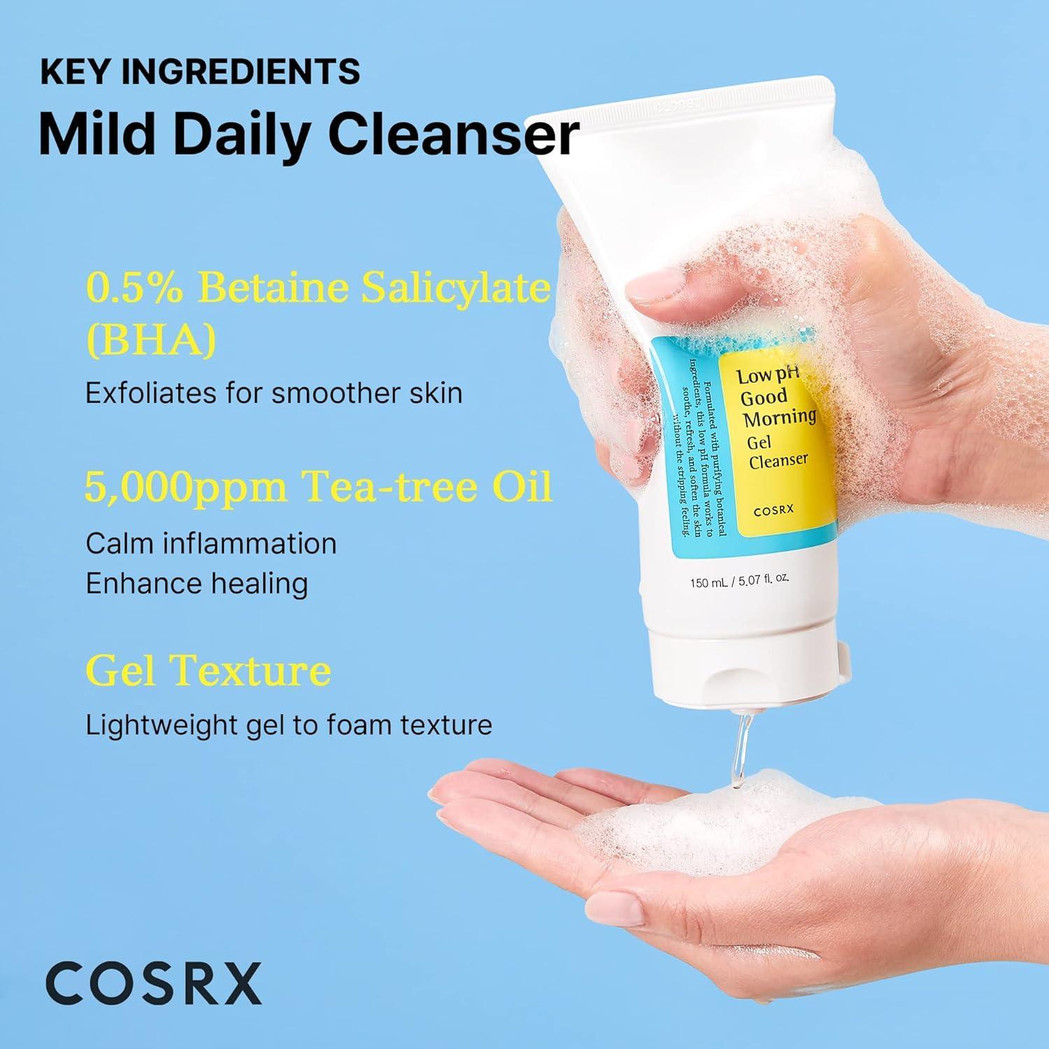 COSRX Low pH Good Morning Gel Cleanser 150 ml K Beauty Hautpflege für strahlende Haut