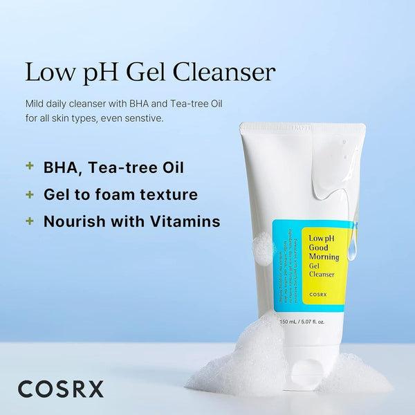 COSRX Low pH Good Morning Gel Cleanser 150 ml K Beauty Hautpflege für strahlende Haut