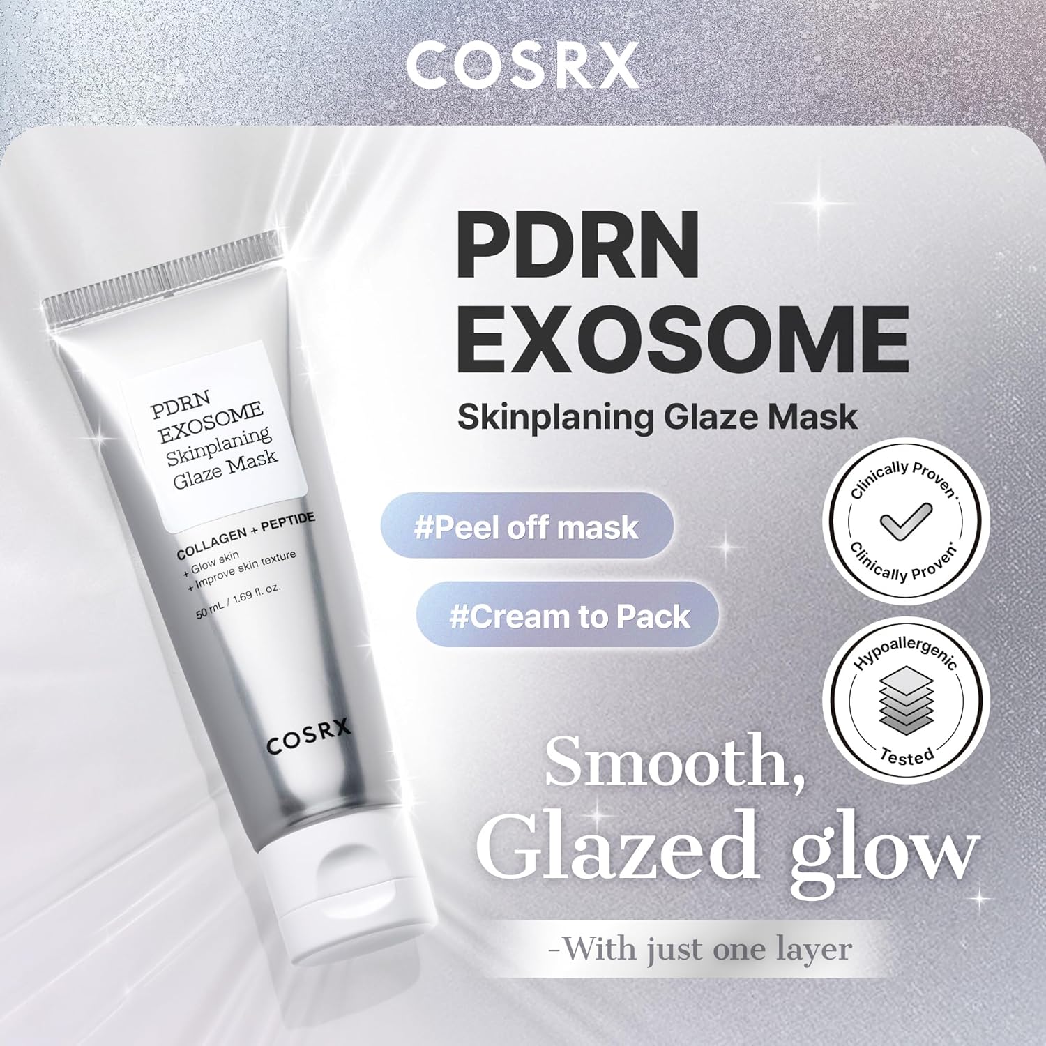 COSRX PDRN Exosome Skinplaning Glaze Mask 50ml K Beauty Hautpflege für strahlende Haut