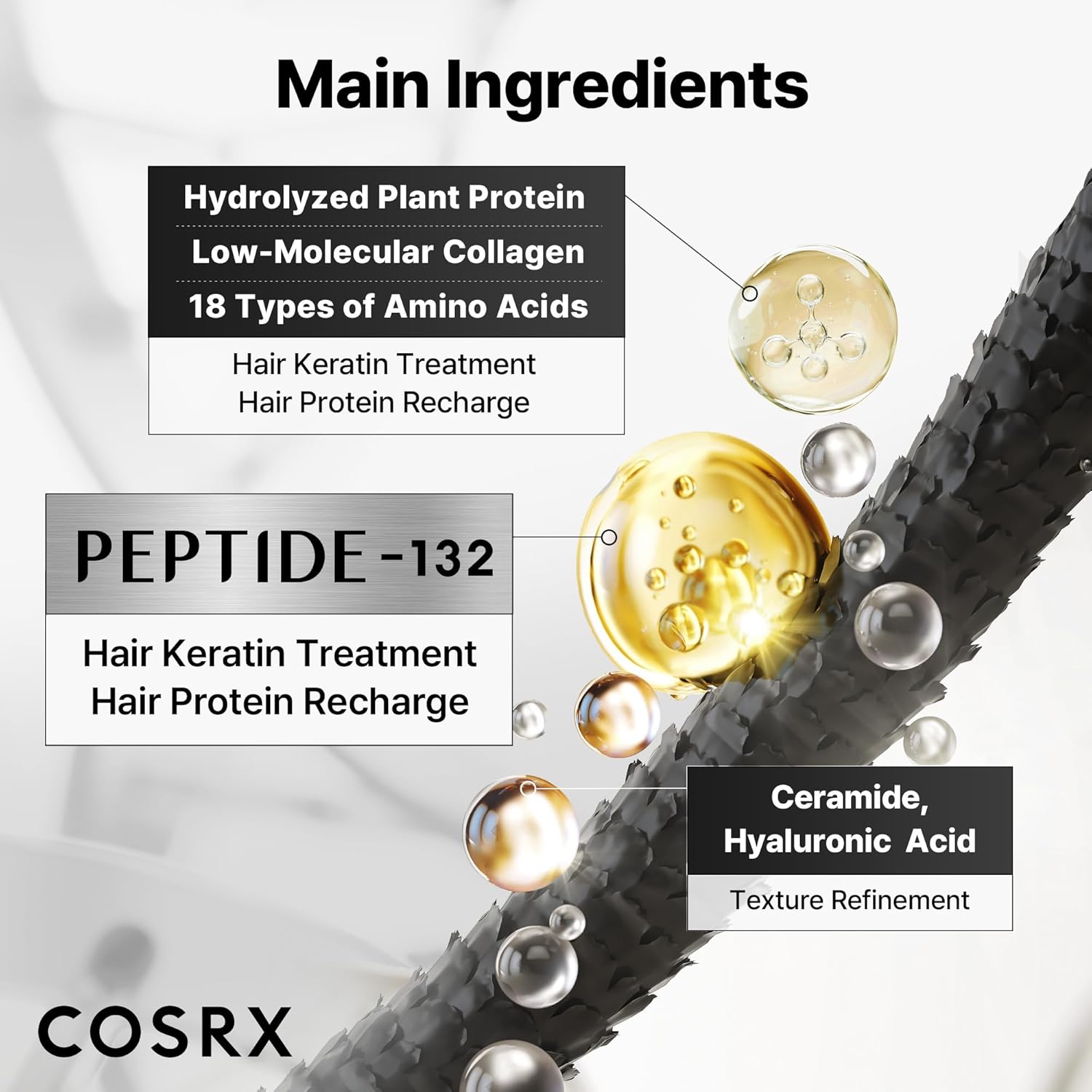 COSRX Peptide-132 Ultra Perfect Hair Bonding Treatment 120ml K Beauty Hautpflege für strahlende Haut