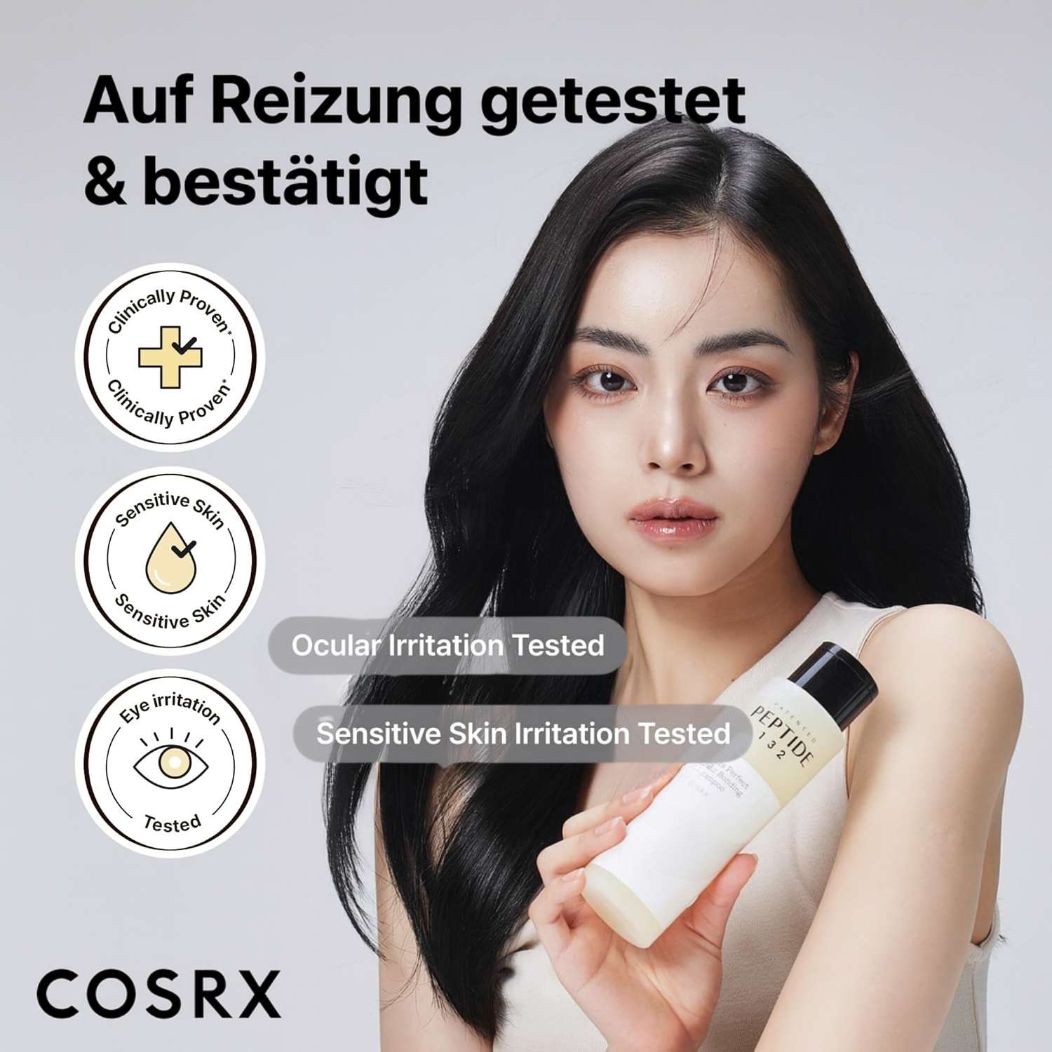 Cosrx Peptide-132 Ultra Perfect Hair Bonding Shampoo 200ml K Beauty Hautpflege für strahlende Haut