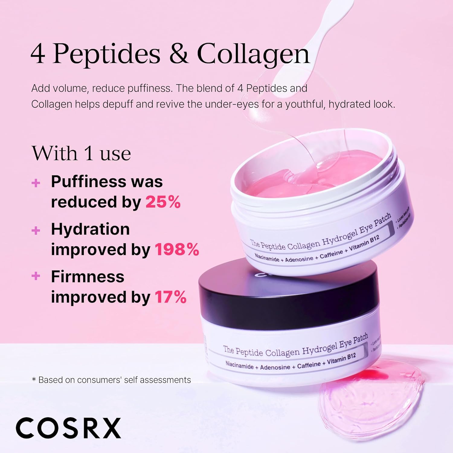 COSRX The Peptide Collagen Hydrogel Eye Patch K Beauty Hautpflege für strahlende Haut