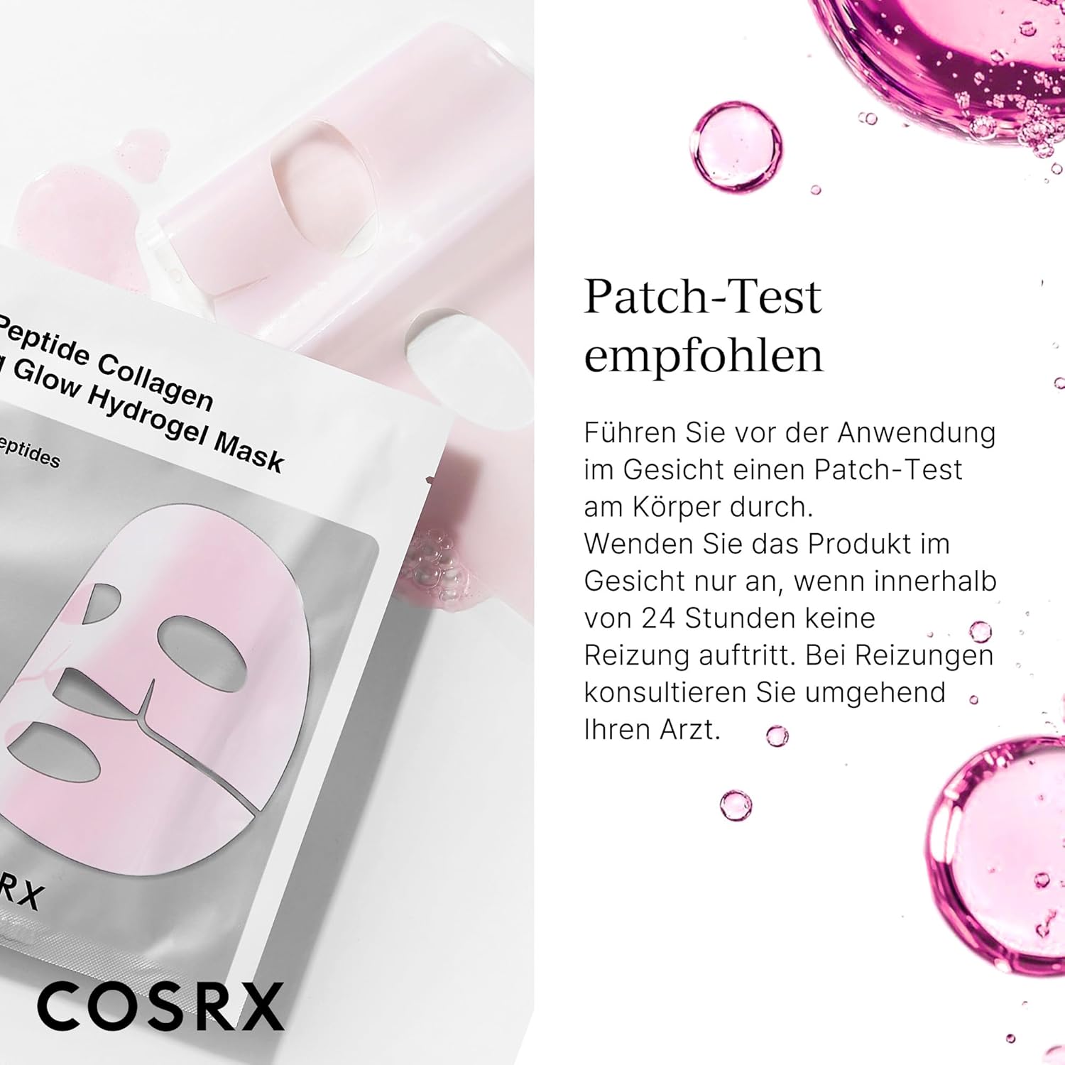 COSRX the Peptide Collagen Lifting Glow Hydrogel Mask 3 St. K Beauty Hautpflege für strahlende Haut