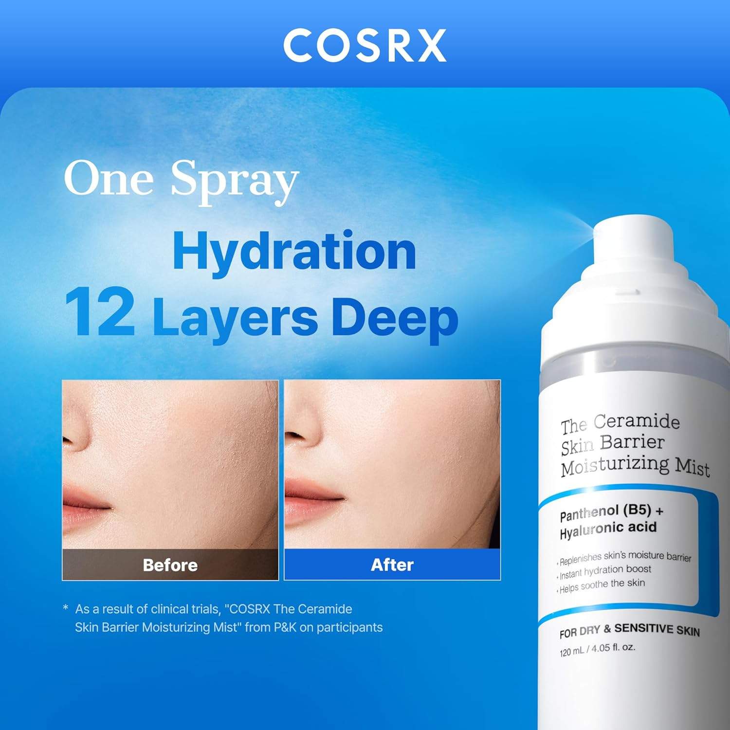 COSRX The Ceramide Skin Barrier Moisturizing Mist 120 ml K Beauty Hautpflege für strahlende Haut