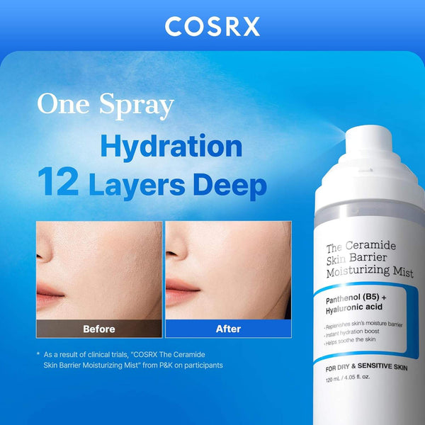 COSRX The Ceramide Skin Barrier Moisturizing Mist 120 ml K Beauty Hautpflege für strahlende Haut