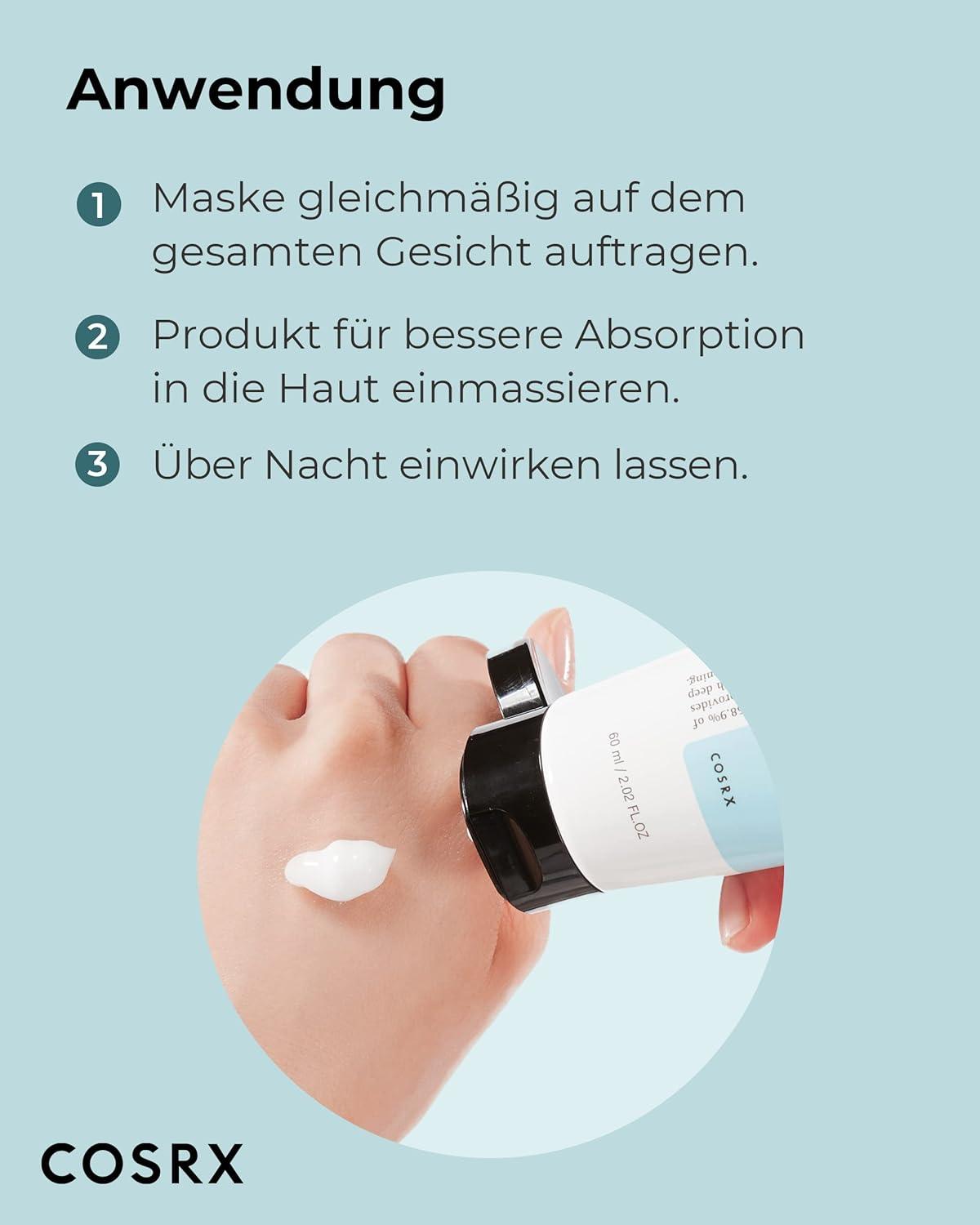COSRX Ultimate Nourishing Rice Overnight Spa Mask – 60 ml K Beauty Hautpflege für strahlende Haut