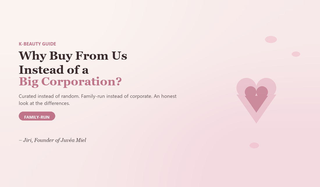 Why buy from us instead of a big corporation - heart illustration