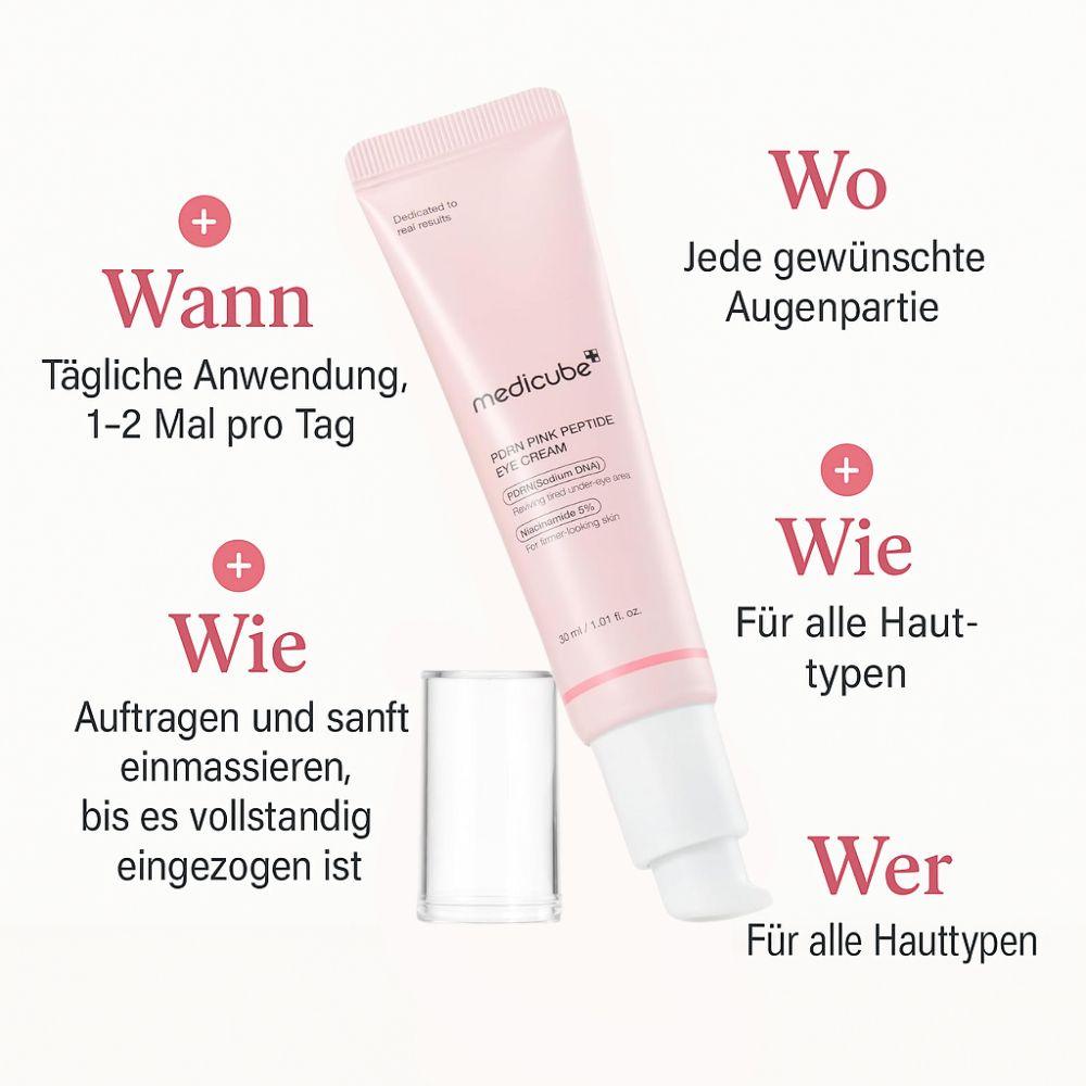 Medicube PDRN Pink Peptide Eye Serum 30ml K Beauty Hautpflege für strahlende Haut