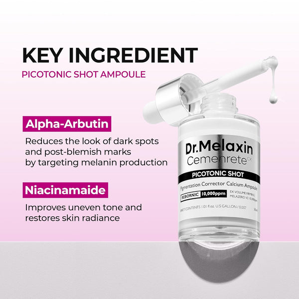 Dr.Melaxin Cemenrete Picotonic Shot Pigmentation Ampoule 30ml K Beauty Hautpflege für strahlende Haut