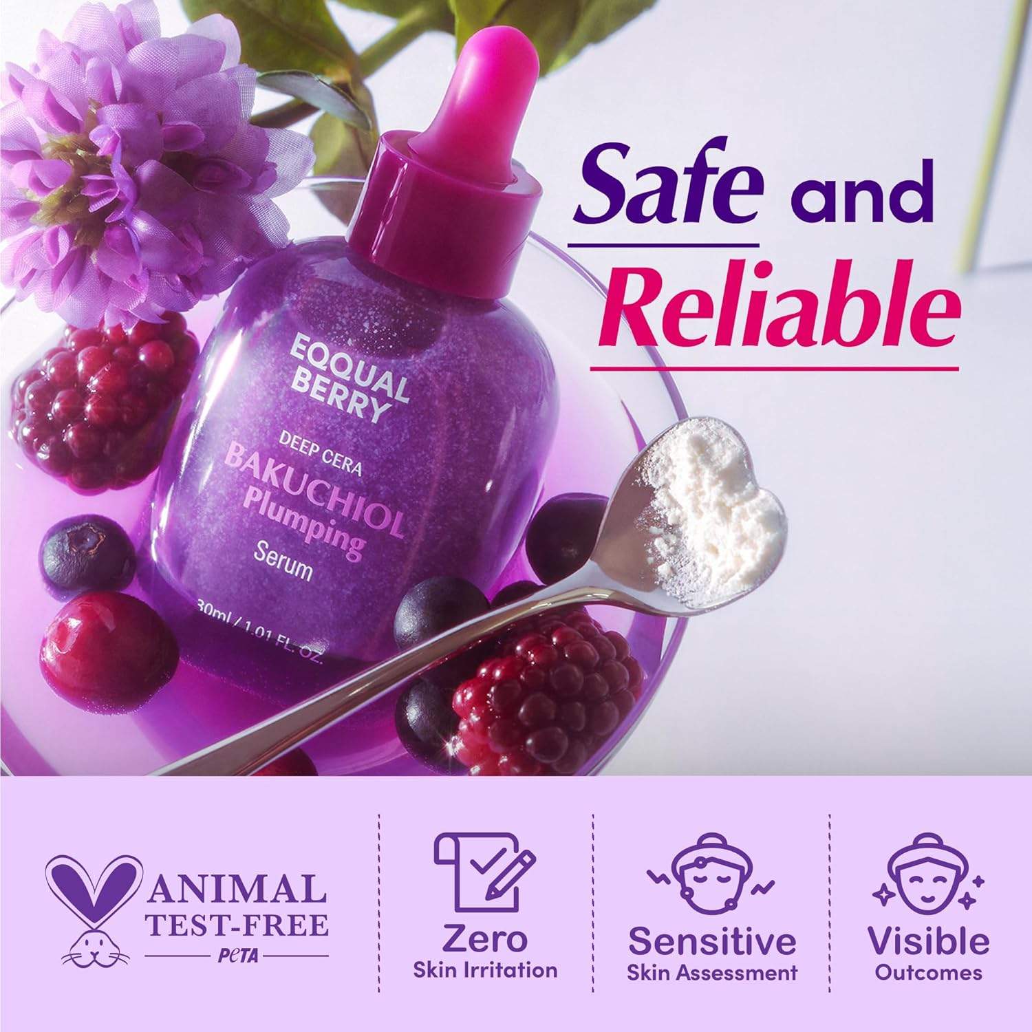 EQQUALBERRY Bakuchiol Plumping Serum 30 ml K Beauty Hautpflege für strahlende Haut