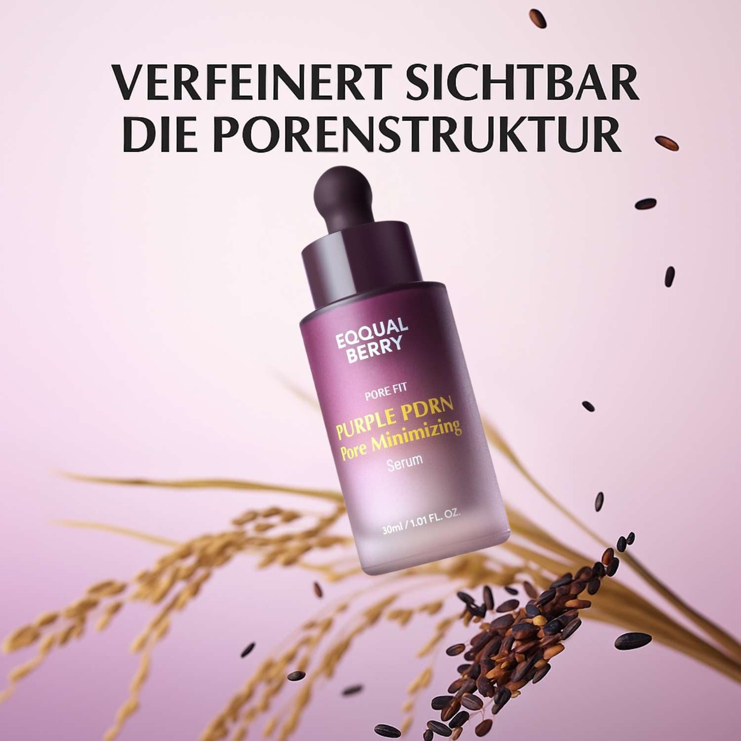 EQQUALBERRY Purple PDRN Pore Minimizing Serum 30ml K Beauty Hautpflege für strahlende Haut