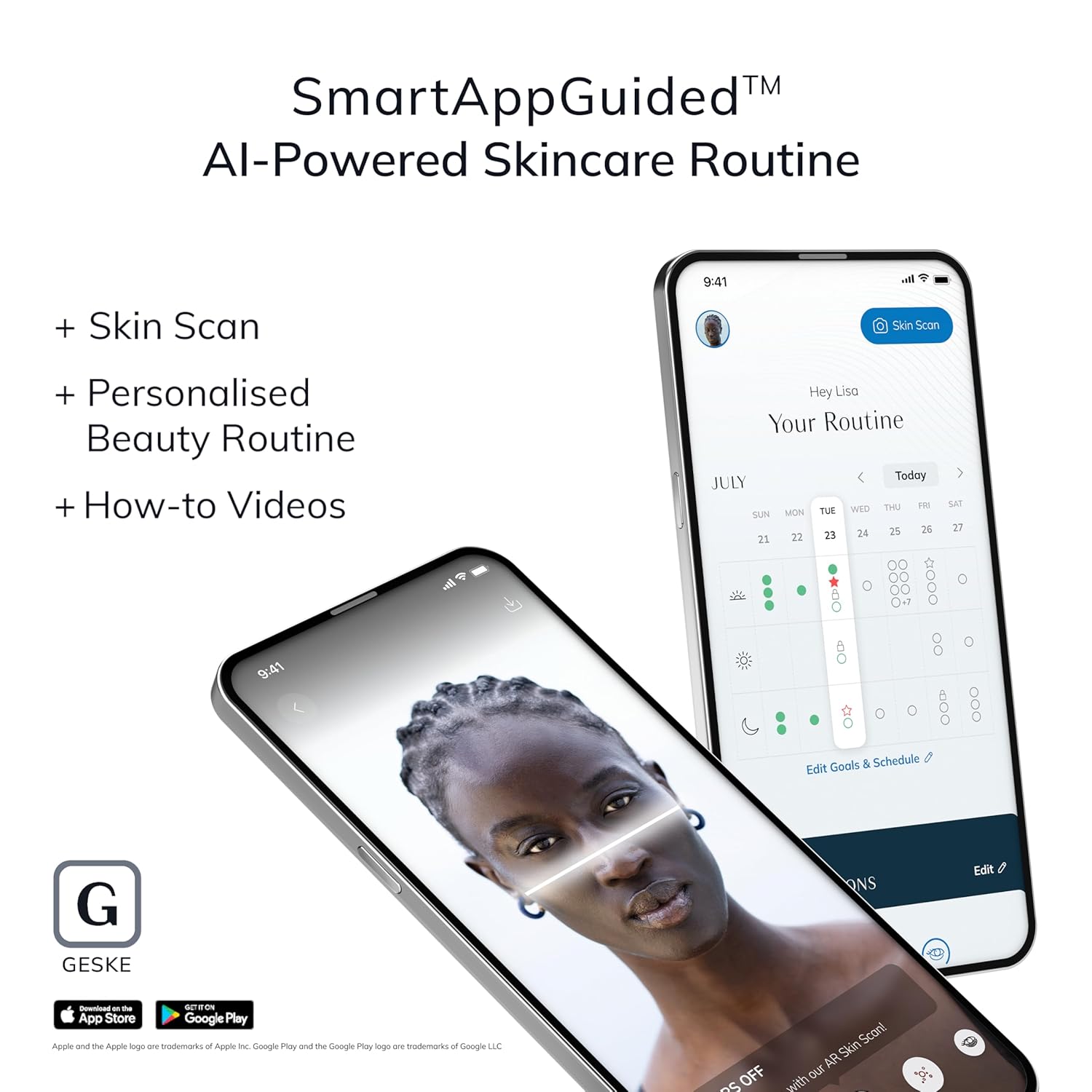 Geske MicroNeedle Face & Body Roller 8in1 SmartAppGuided K Beauty Hautpflege für strahlende Haut