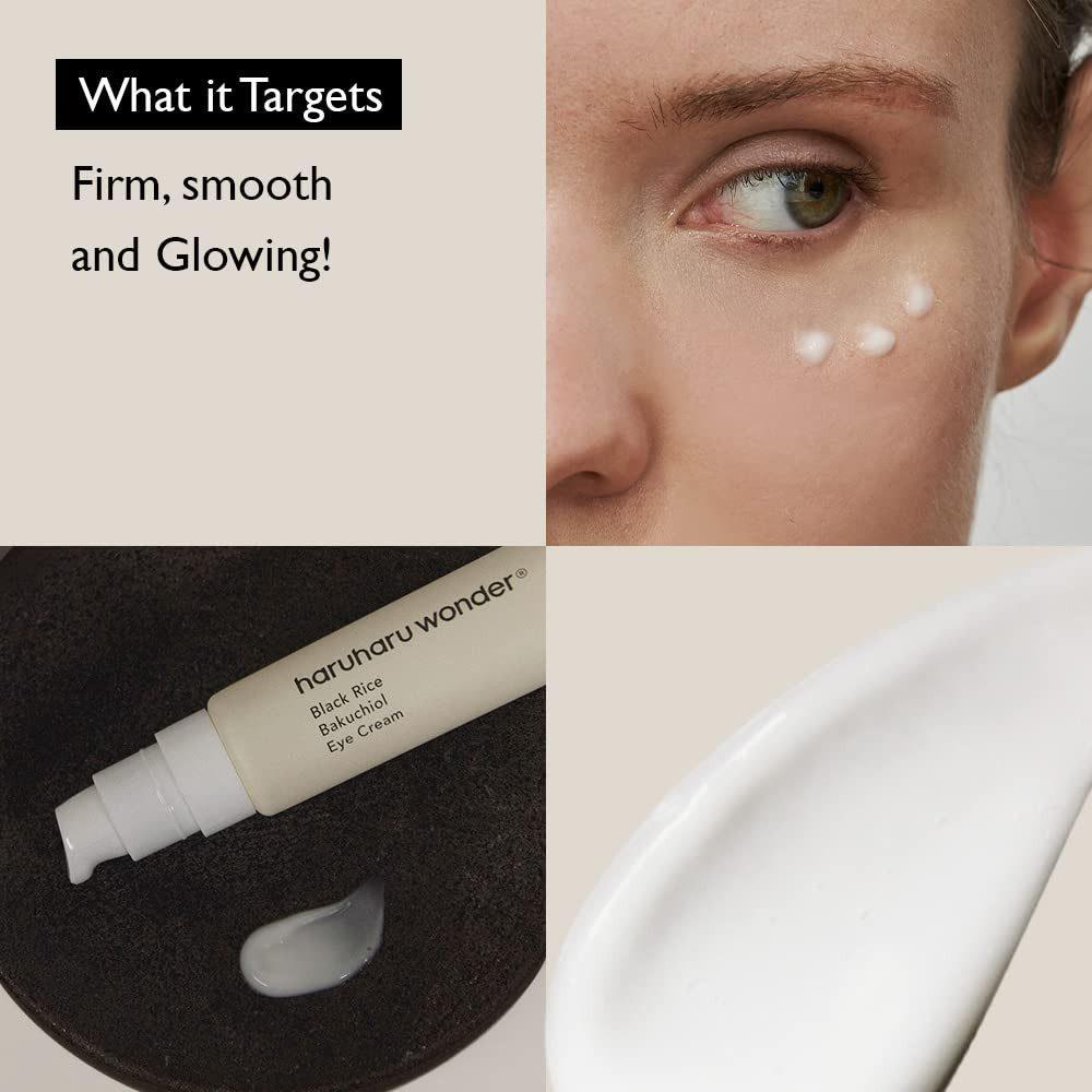 Haruharu Wonder Black Rice Bakuchiol Augencreme K Beauty Hautpflege für strahlende Haut
