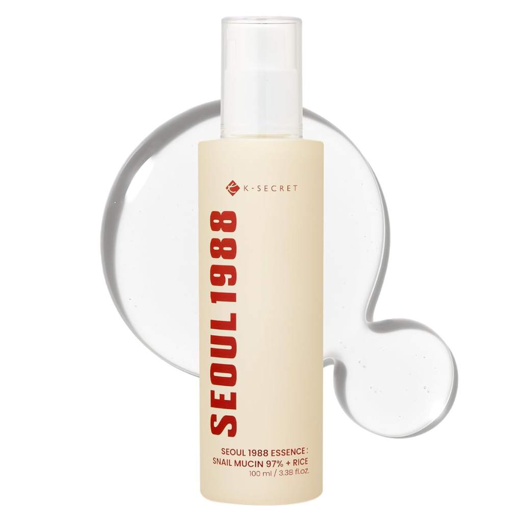 K-SECRET Seoul 1988 Essence Snail Mucin 97% + Rice 100ml K Beauty Hautpflege für strahlende Haut