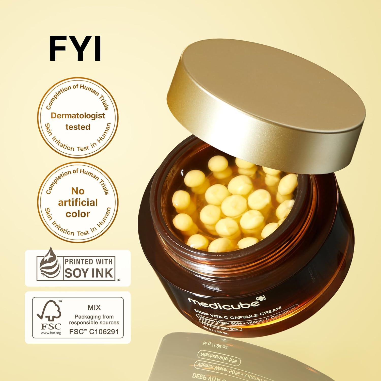 Medicube Deep Vita C Capsule Cream 55g K Beauty Hautpflege für strahlende Haut
