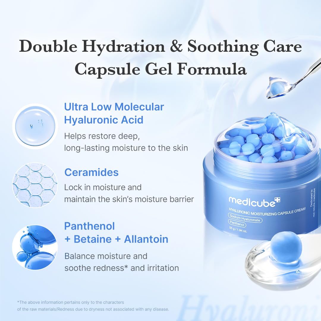Medicube Hyaluronic Moisturizing Capsule Cream 55g K Beauty Hautpflege für strahlende Haut