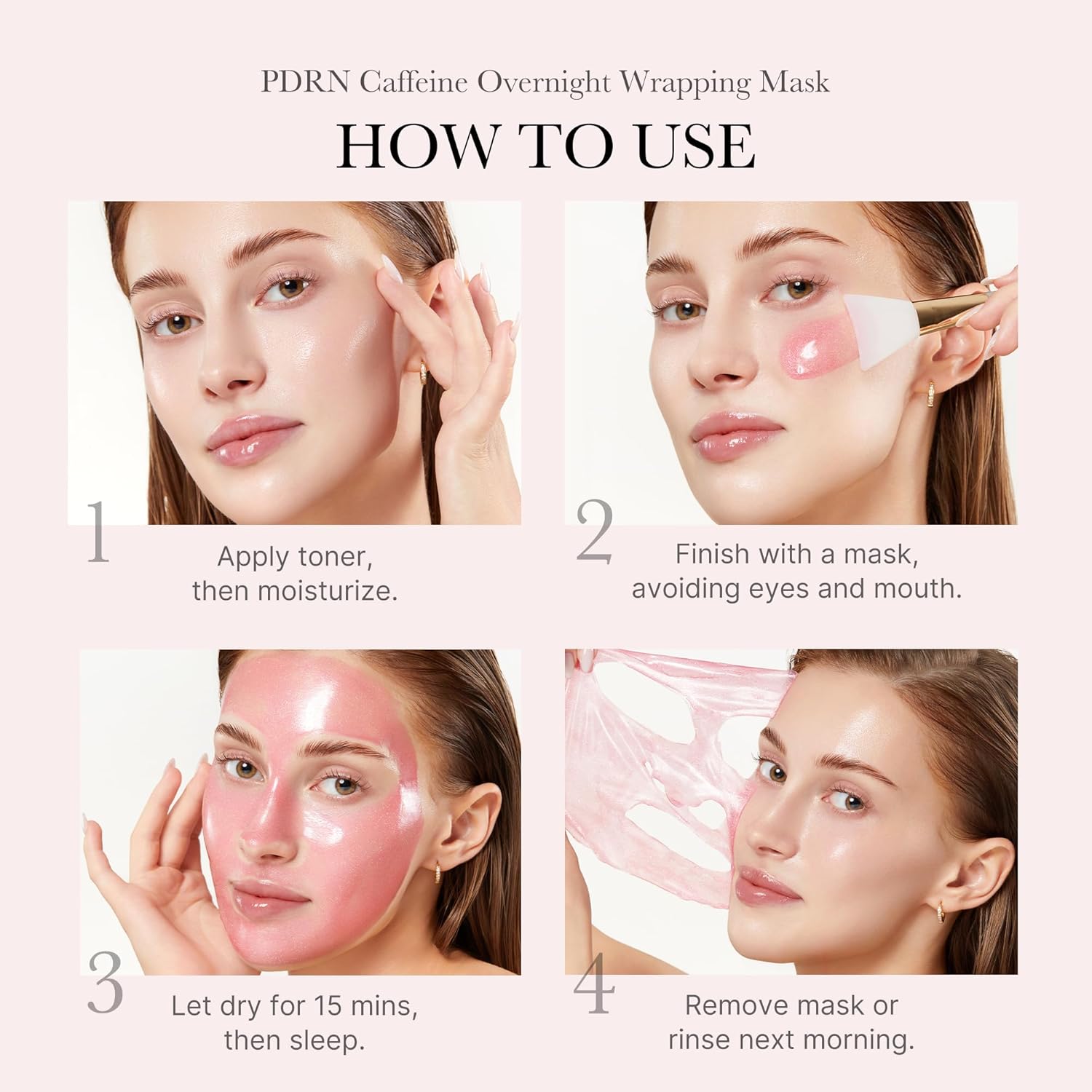 Medicube PDRN Pink Caffeine Night Wrapping Mask 75ml K Beauty Hautpflege für strahlende Haut