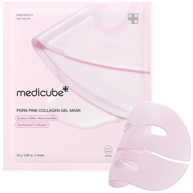 Medicube PDRN Pink Collagen Gel Mask 28g Sheet K Beauty Hautpflege für strahlende Haut