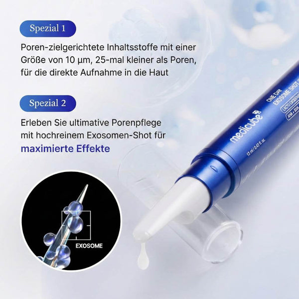 Medicube Zero One Day Exosome Shot Pore Ampoule 25000 13ml K Beauty Hautpflege für strahlende Haut