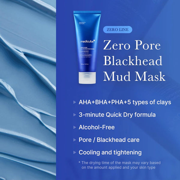 Medicube Zero Pore Blackhead Mud Mask 100g Gesichtsmaske K Beauty Hautpflege für strahlende Haut