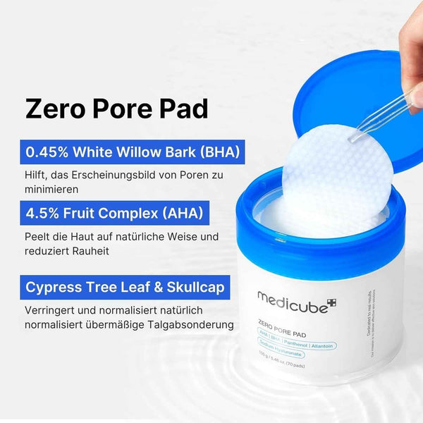 Medicube Zero Pore Pad 2.0 - 70 Pads K Beauty Hautpflege für strahlende Haut