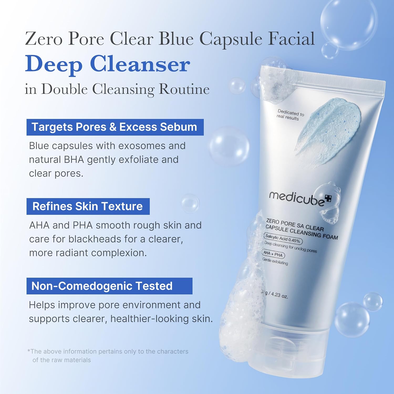 Medicube Zero Pore SA Clear Capsule Cleansing Foam 120 g K Beauty Hautpflege für strahlende Haut