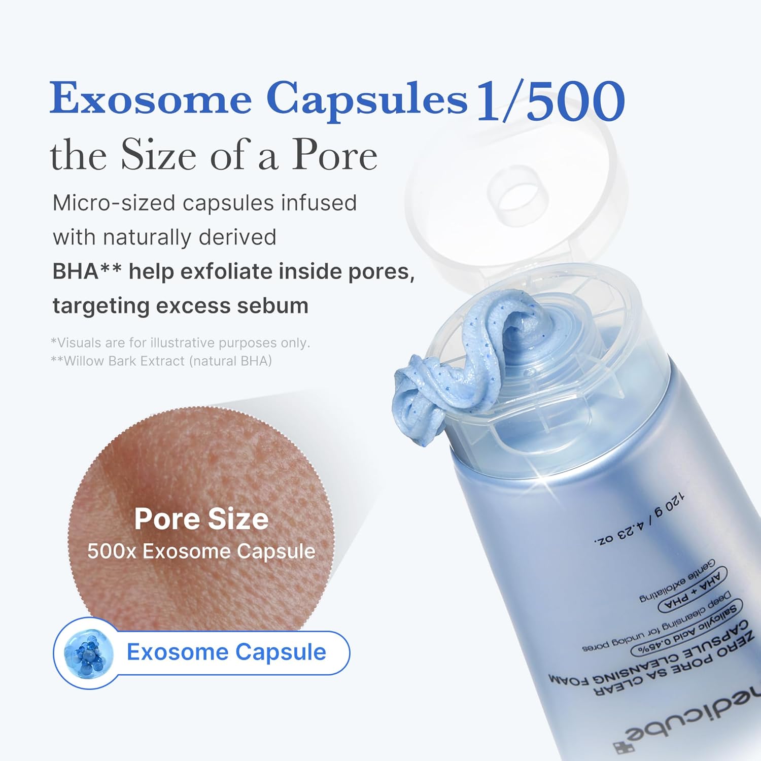 Medicube Zero Pore SA Clear Capsule Cleansing Foam 120 g K Beauty Hautpflege für strahlende Haut