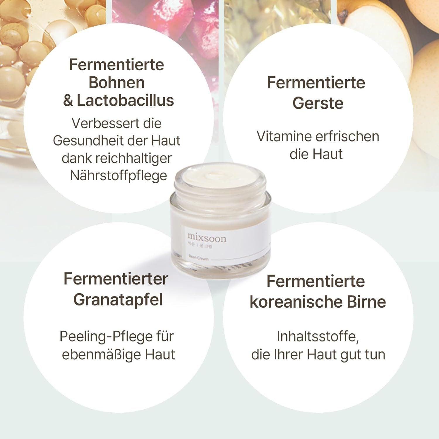 Mixsoon Soja Ferment Creme 50 ml K Beauty Hautpflege für strahlende Haut