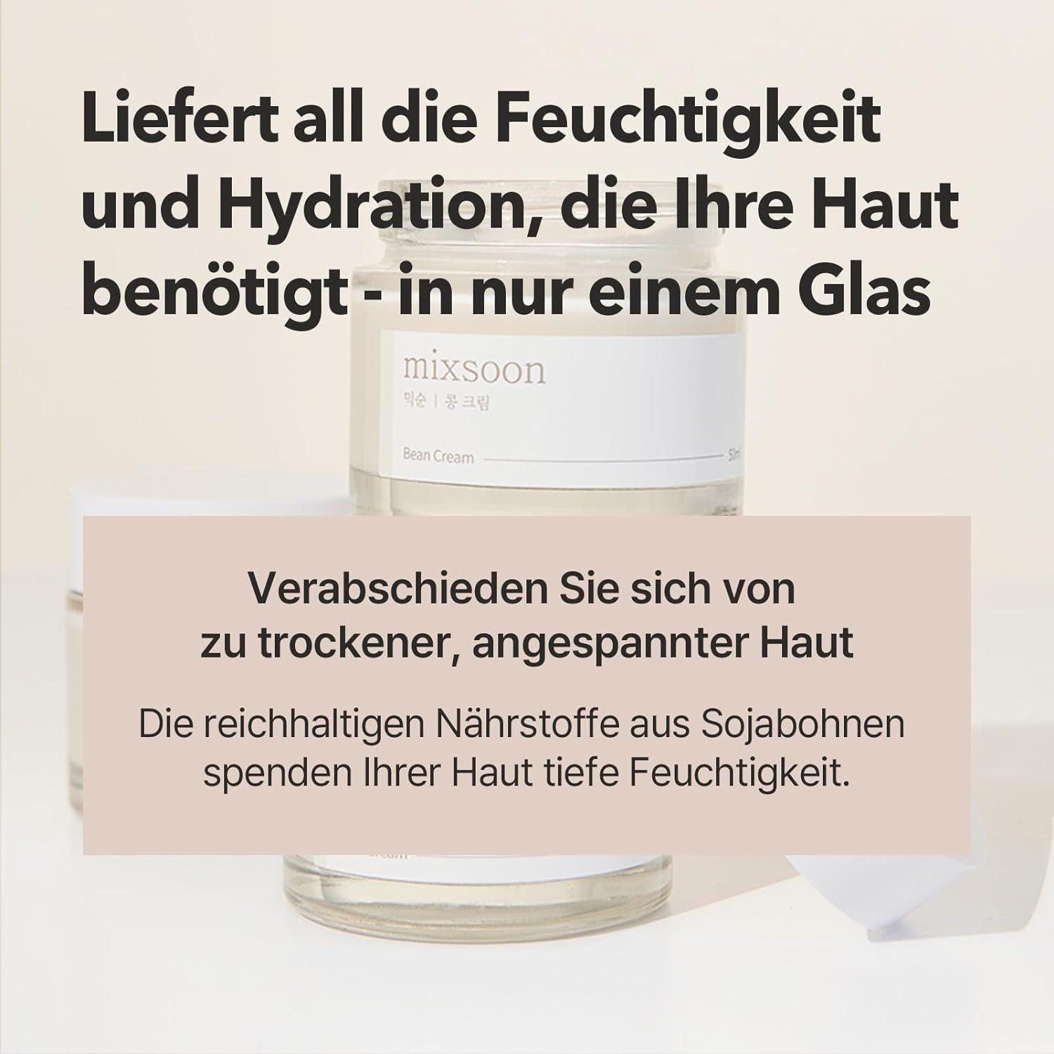 Mixsoon Soja Ferment Creme 50 ml K Beauty Hautpflege für strahlende Haut