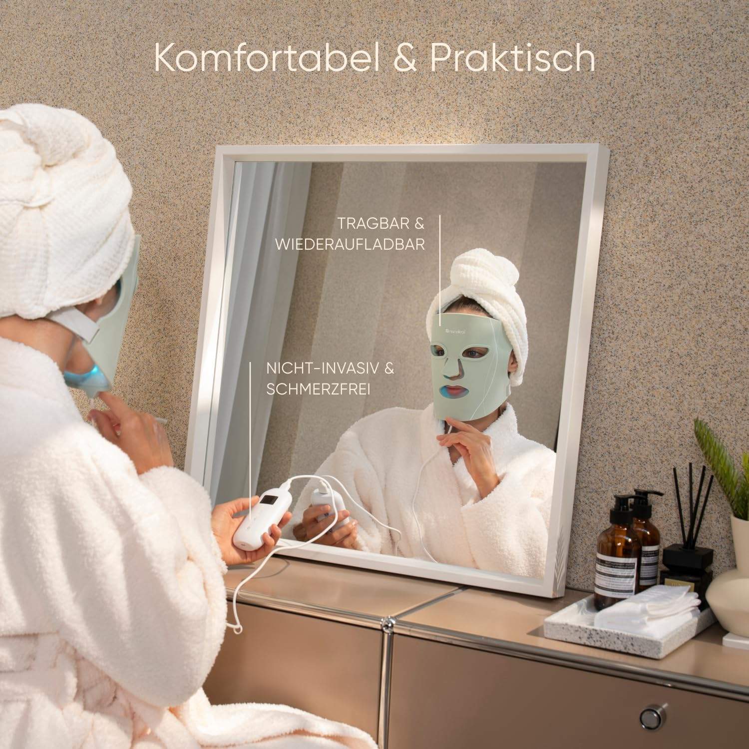 Nanoleaf LED Lichttherapie Gesichtsmaske K Beauty Hautpflege für strahlende Haut