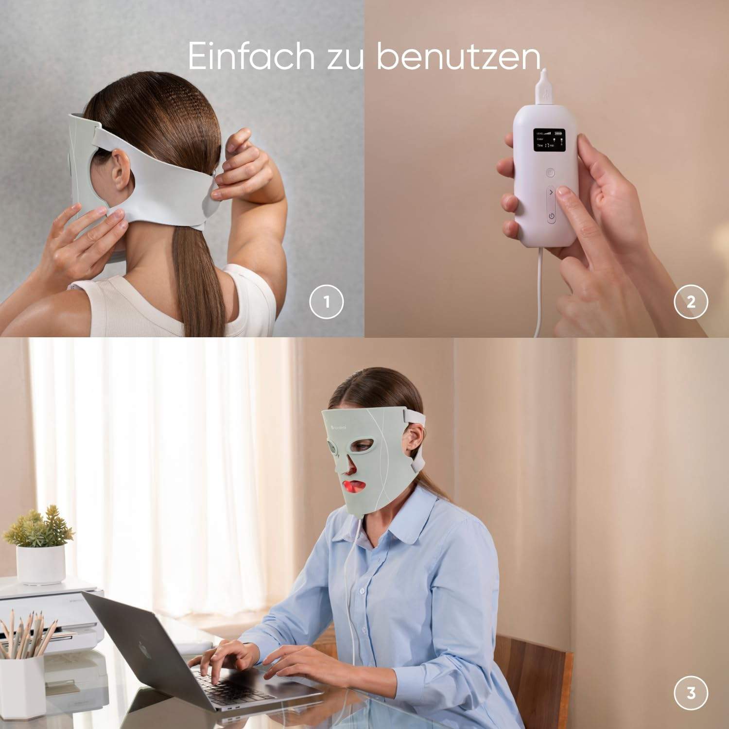 Nanoleaf LED Lichttherapie Gesichtsmaske K Beauty Hautpflege für strahlende Haut