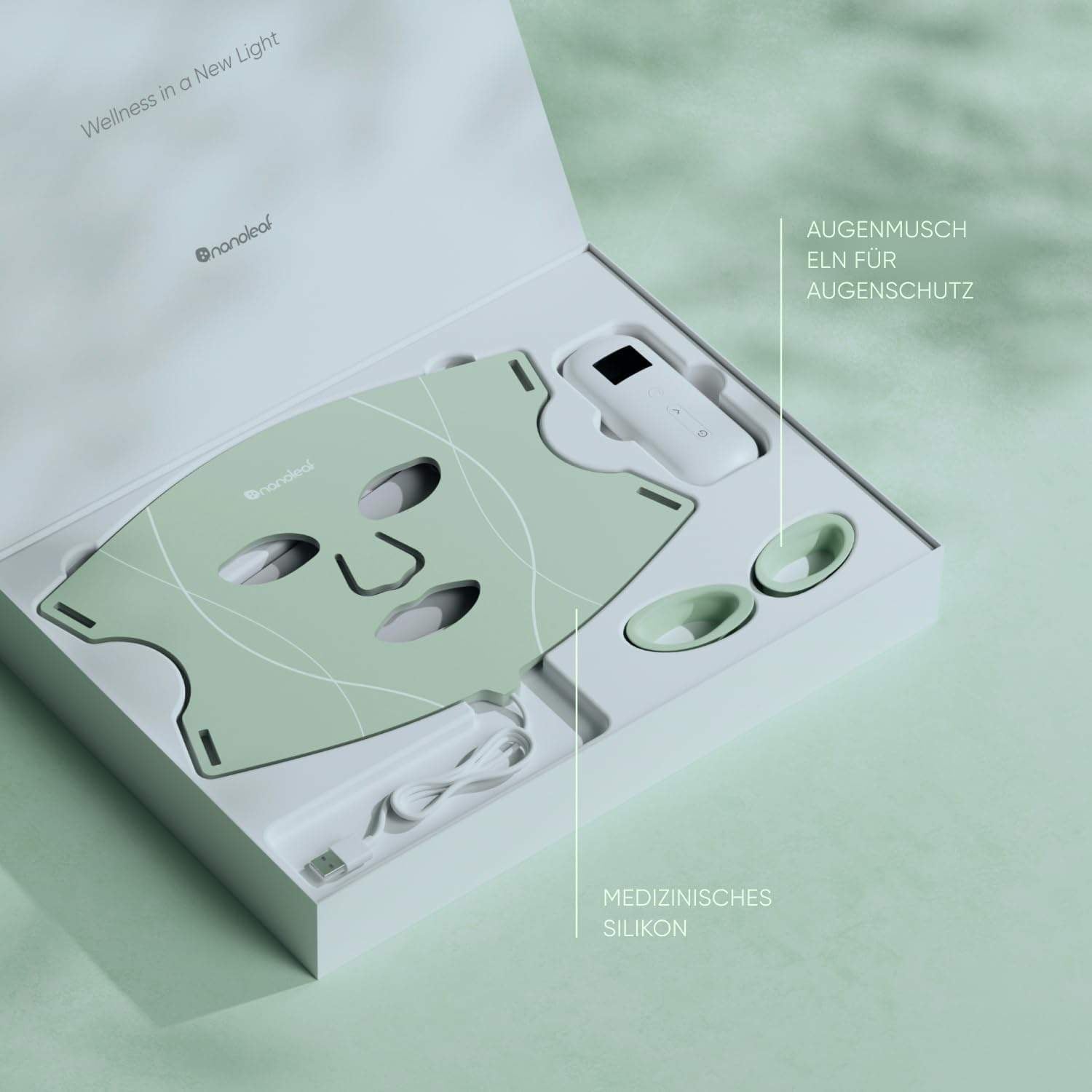 Nanoleaf LED Lichttherapie Gesichtsmaske K Beauty Hautpflege für strahlende Haut