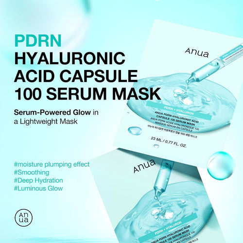 Anua PDRN Hyaluronic Acid Capsule 100 Serum Mask 23ml K Beauty Hautpflege für strahlende Haut