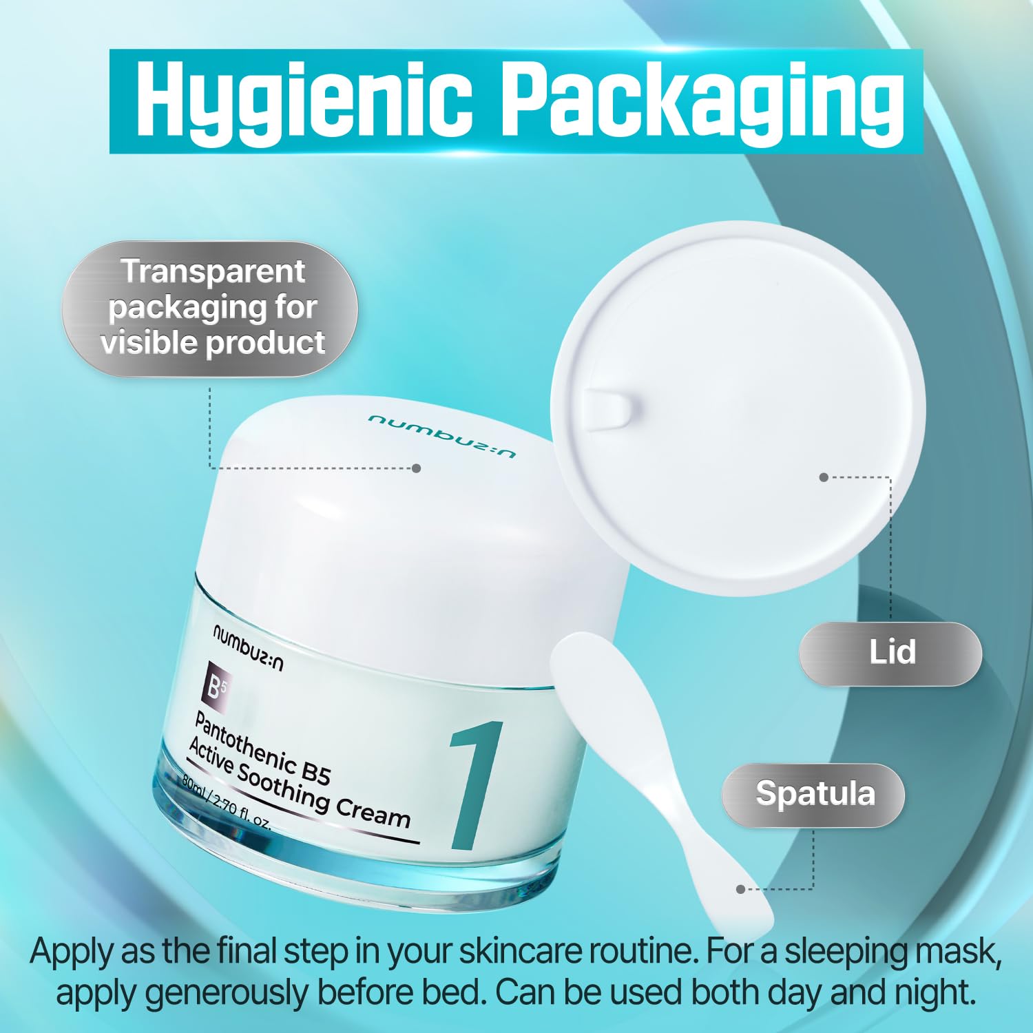 Numbuzin No.1 Pantothenic B5 Active Soothing Cream 80 ml K Beauty Hautpflege für strahlende Haut