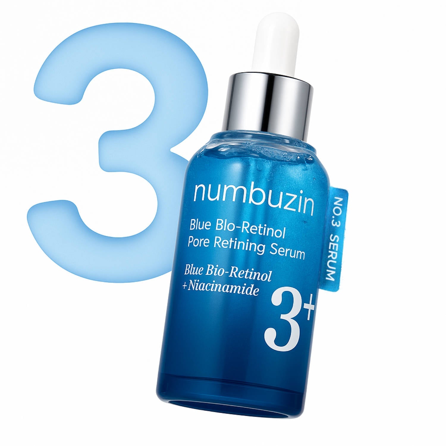 Numbuzin No.3 Blue Bio-Retinol Pore Refining Serum 30ml K Beauty Hautpflege für strahlende Haut