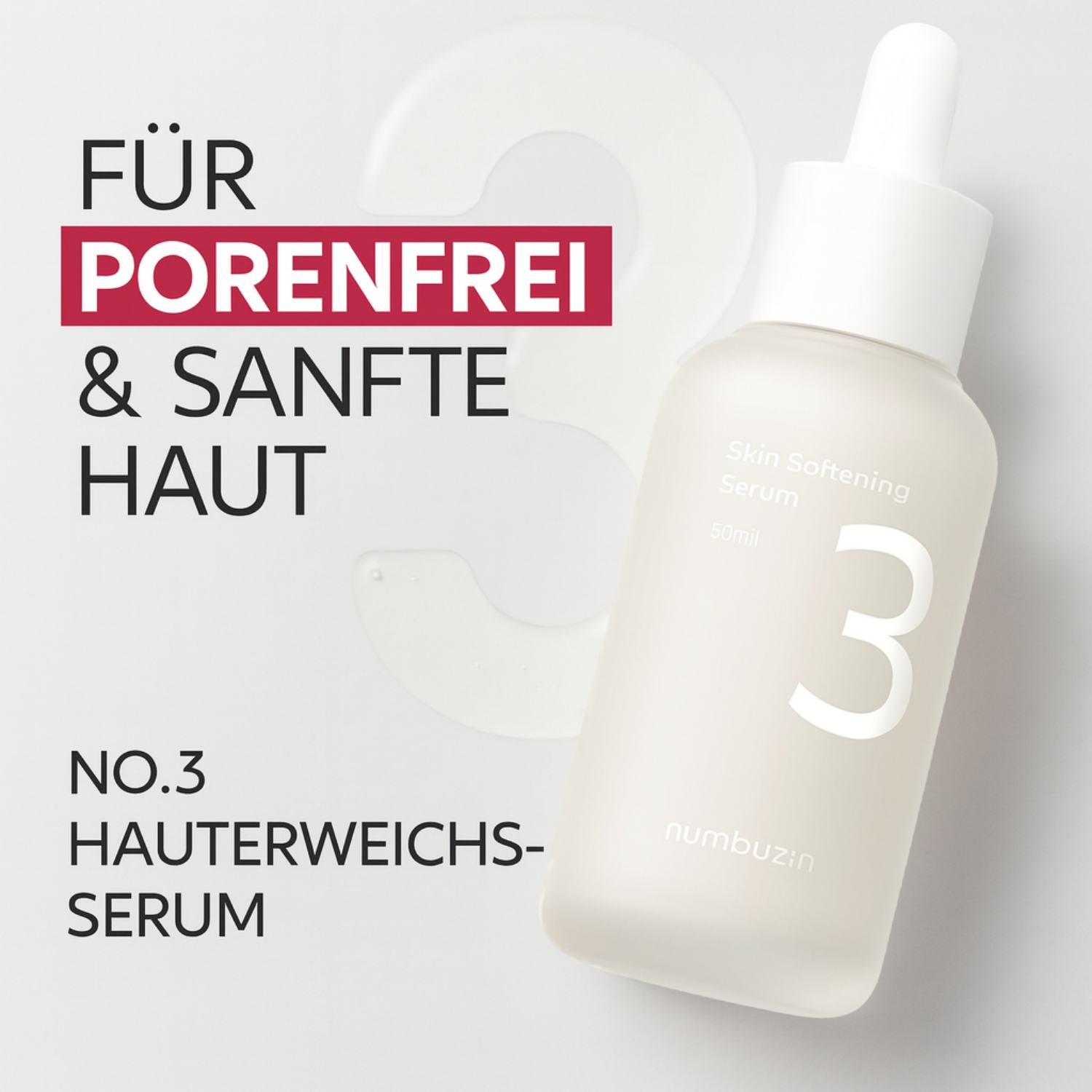 Numbuzin No.3 Skin Softening Serum 50ml K Beauty Hautpflege für strahlende Haut