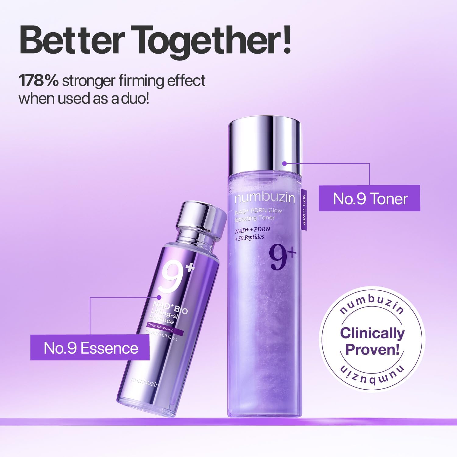 Numbuzin No.9 PDRN Glow Boosting Toner 150ml K Beauty Hautpflege für strahlende Haut