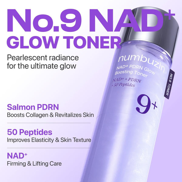 Numbuzin No.9 PDRN Glow Boosting Toner 150ml K Beauty Hautpflege für strahlende Haut