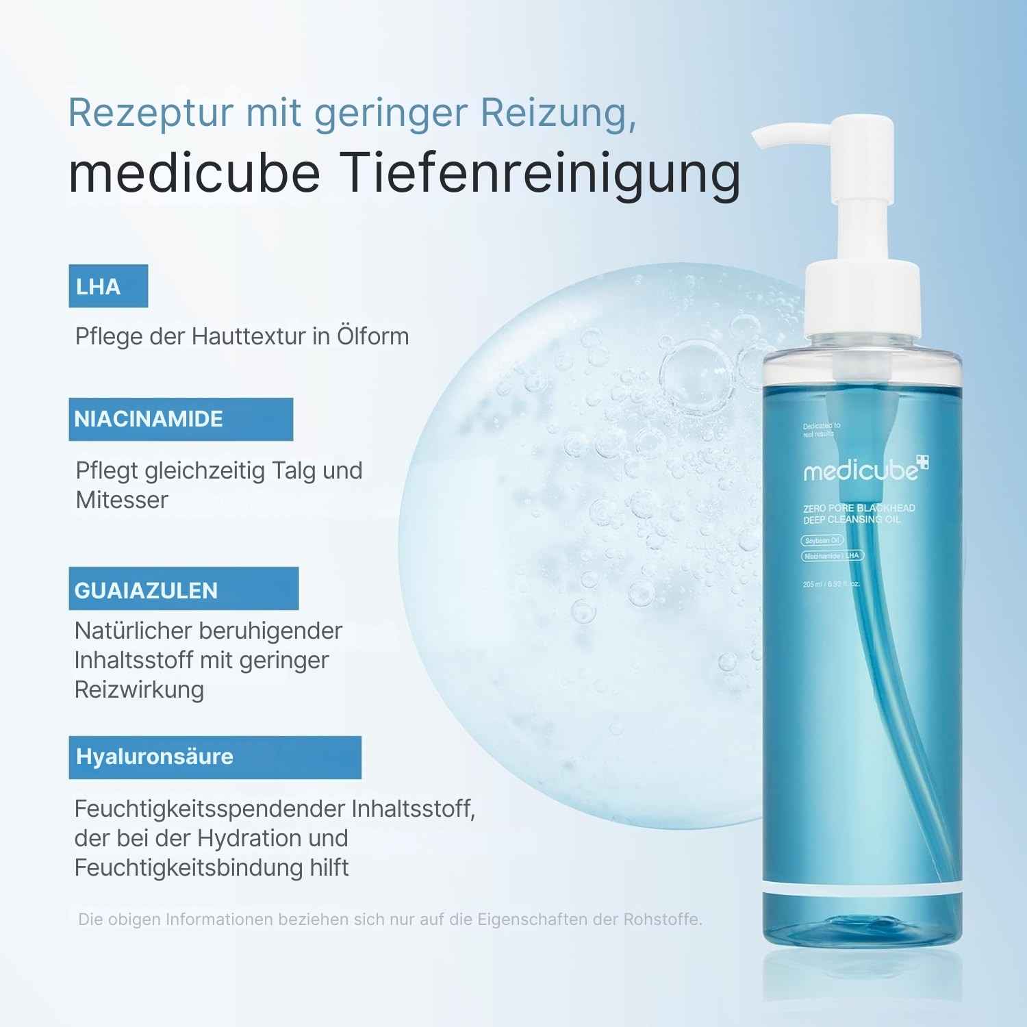 Medicube Zero Pore Blackhead Deep Cleansing Oil 205ml K Beauty Hautpflege für strahlende Haut