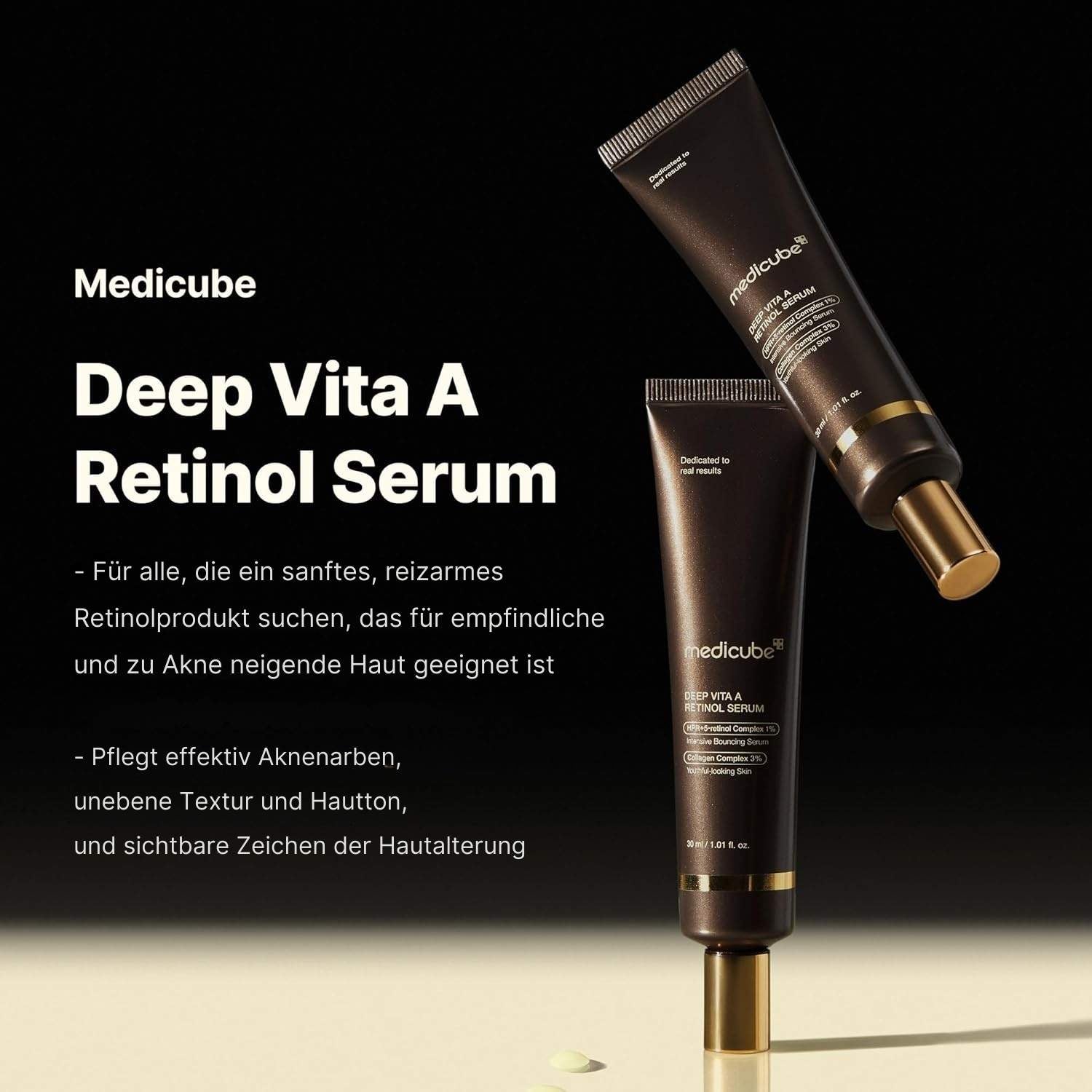 Medicube Deep Vita A Retinol Serum 30ml K Beauty Hautpflege für strahlende Haut